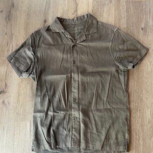 Abercrombie & Fitch - Mens Gray Camp Collar Shirt - Size XS